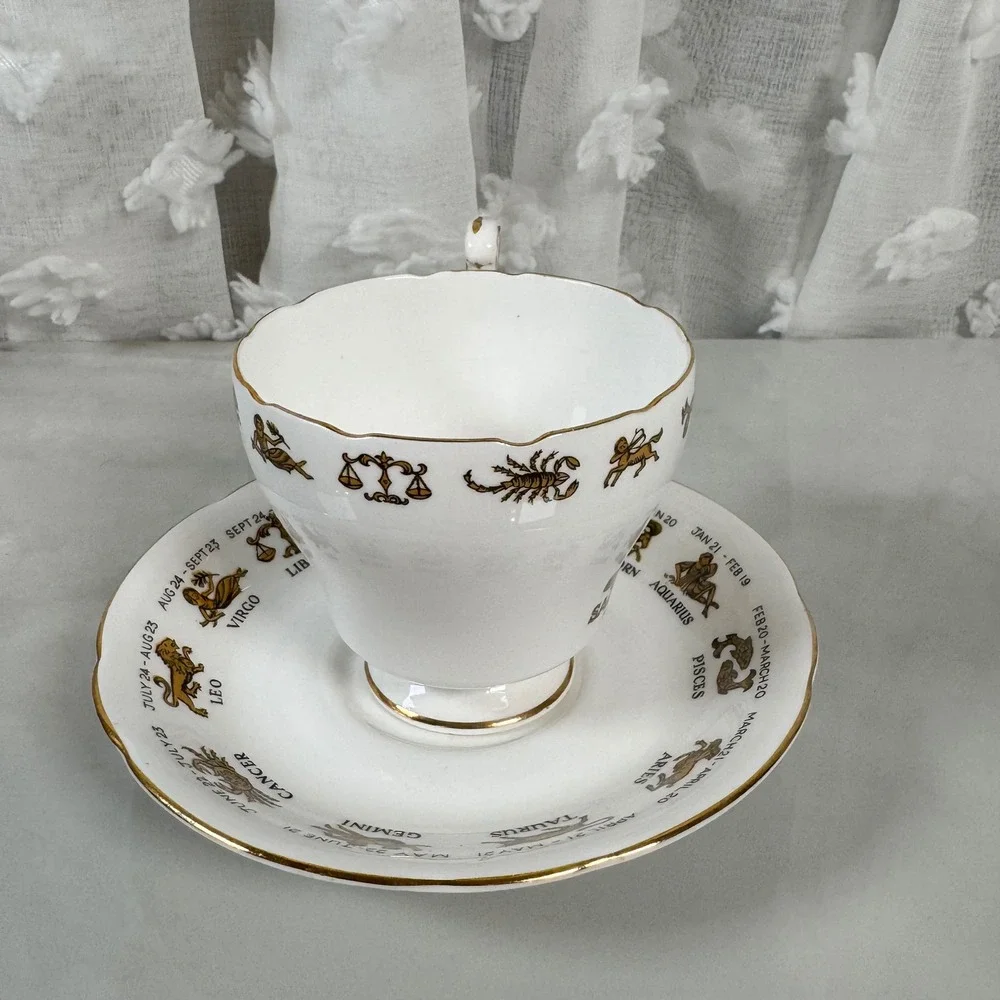 Signs of the Zodiac Regal‎ Bone China Sagittarius Cup and Saucer Made in England